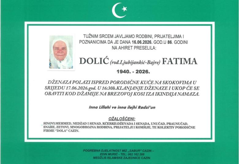 Dolić (rođ. Ljubijankić-Bajre) Fatima