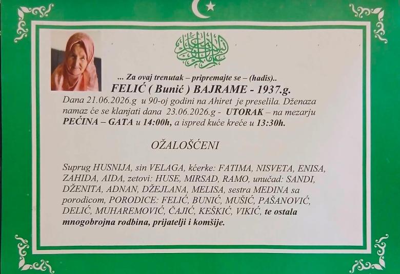 Felić (Bunić) Bajrame