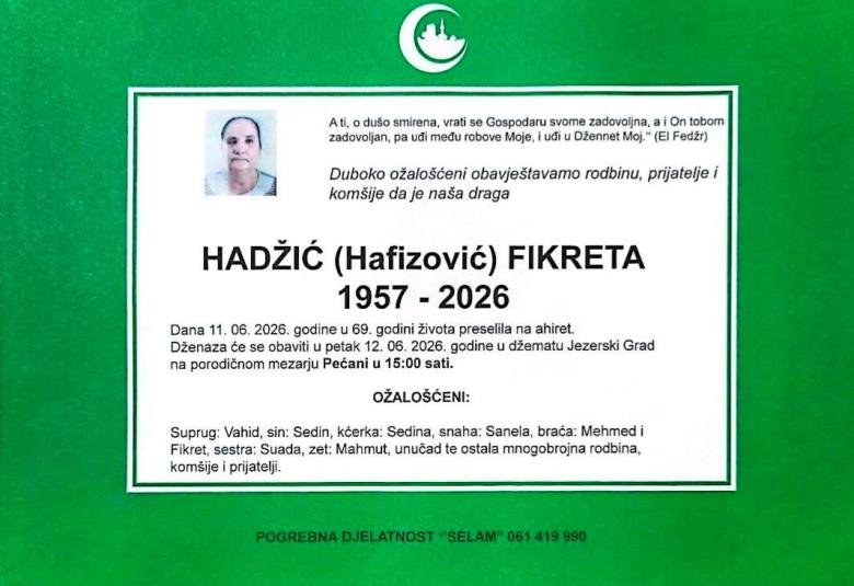 Hadžić (Hafizović) Fikreta