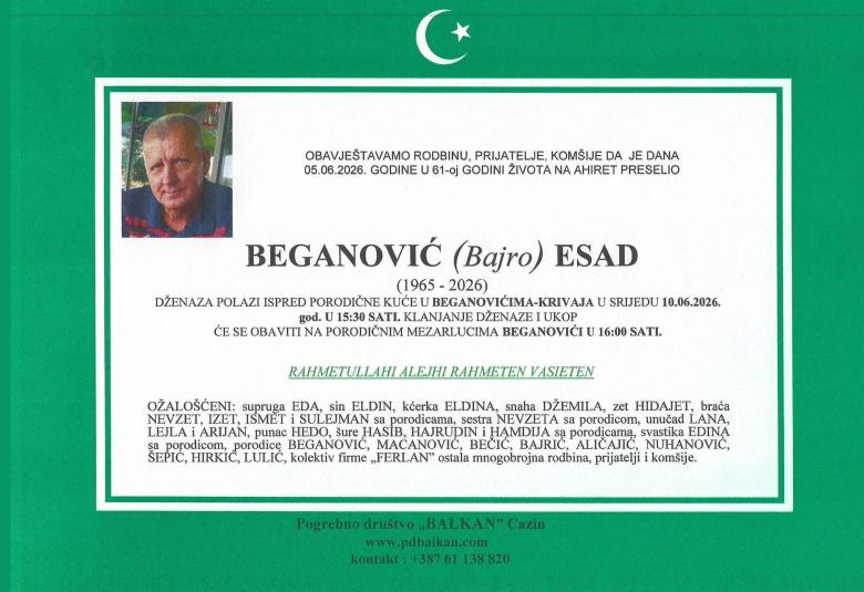 Beganović (Bajro) Esad