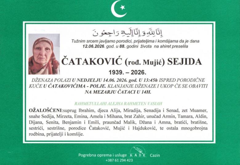 Čataković (rođ. Mujić) Sejida