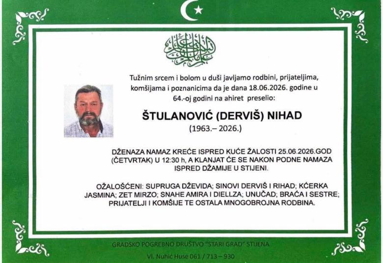 &Scaron;tulanović (Dervi&scaron;) Nihad