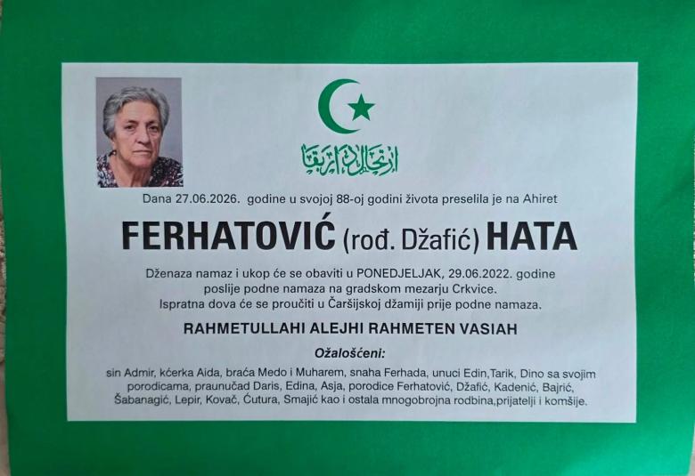 Ferhatović (rođ. Džafić) Hata