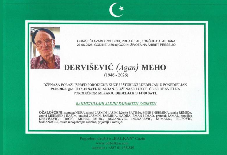Dervi&scaron;ević (Agan) Meho