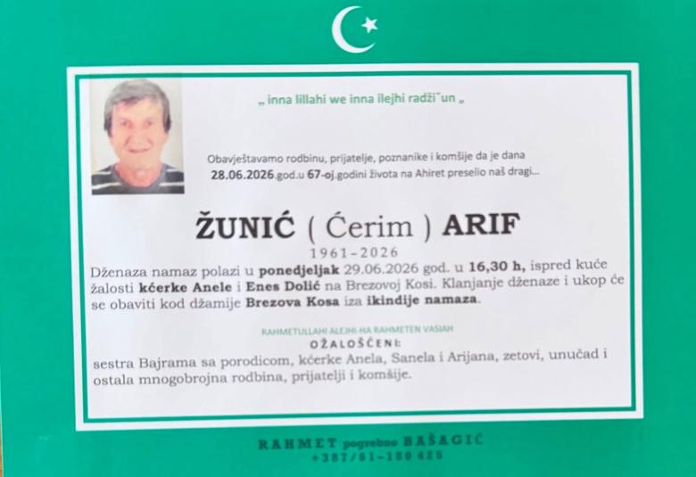 Žunić (Ćerim) Arif
