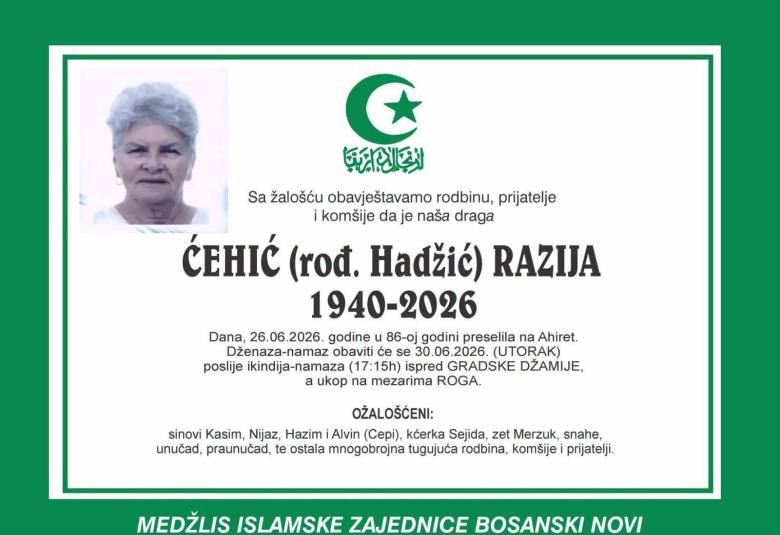 Ćehić (rođ. Hadžić) Razija