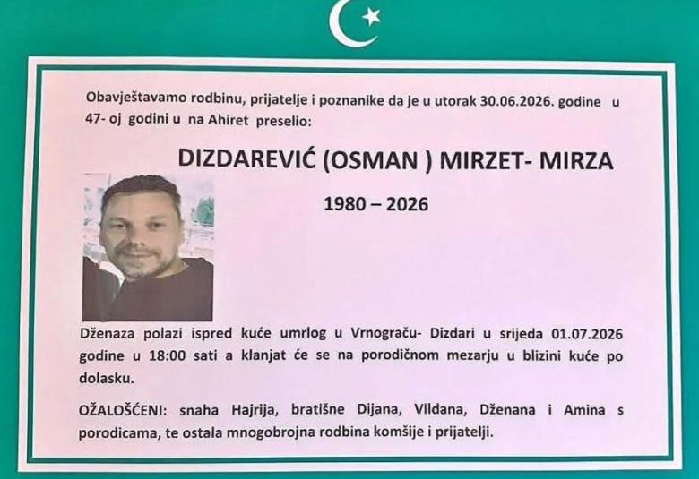 Dizdarević (Osman) Mirzet &ndash; Mirza