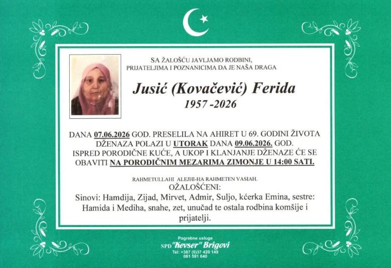 Jusić (Kovačević) Ferida