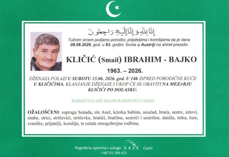 Kličić (Smail) Ibrahim &ndash; Bajko