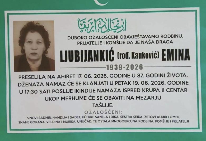 Ljubijankić (rođ. Kauković) Emina