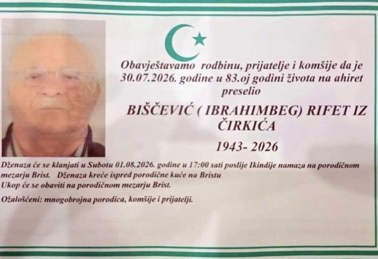 Bi&scaron;čević (Ibrahimbeg) Rifet iz Čirkića