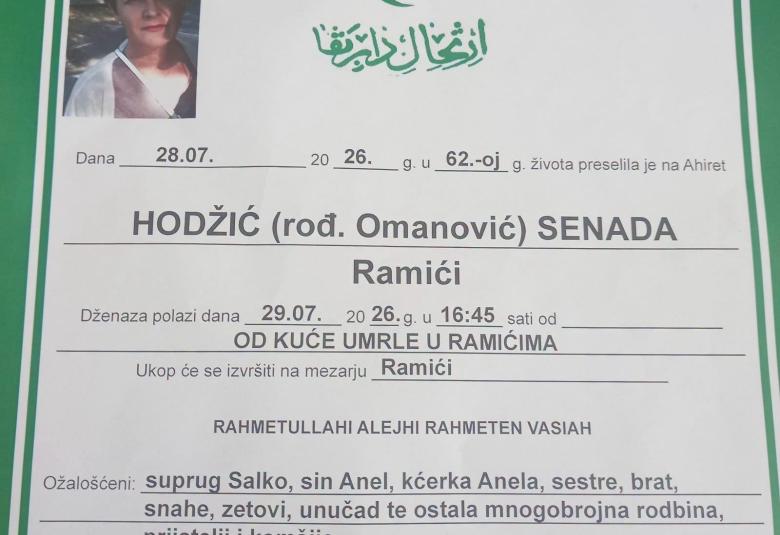 Hodžić (rođ. Omanović) Senada
