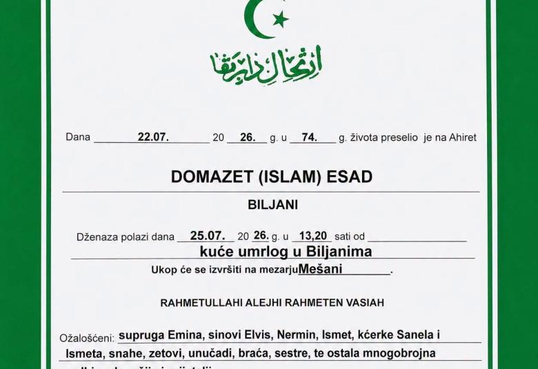 Domazet (Islam) Esad