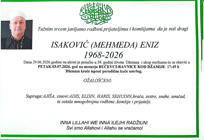 Isaković (Mehmeda) Eniz