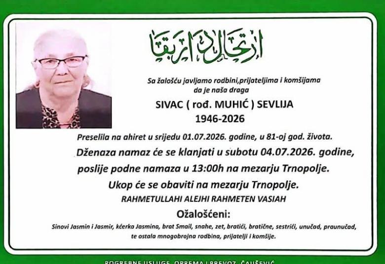 Sivac (rođ. Muhić) Sevlija