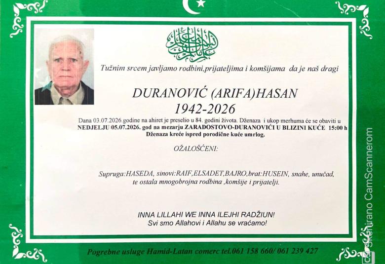 Duranović (Arifa) Hasan