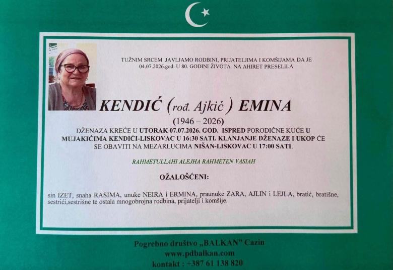 Kendić (rođ. Ajkić) Emina