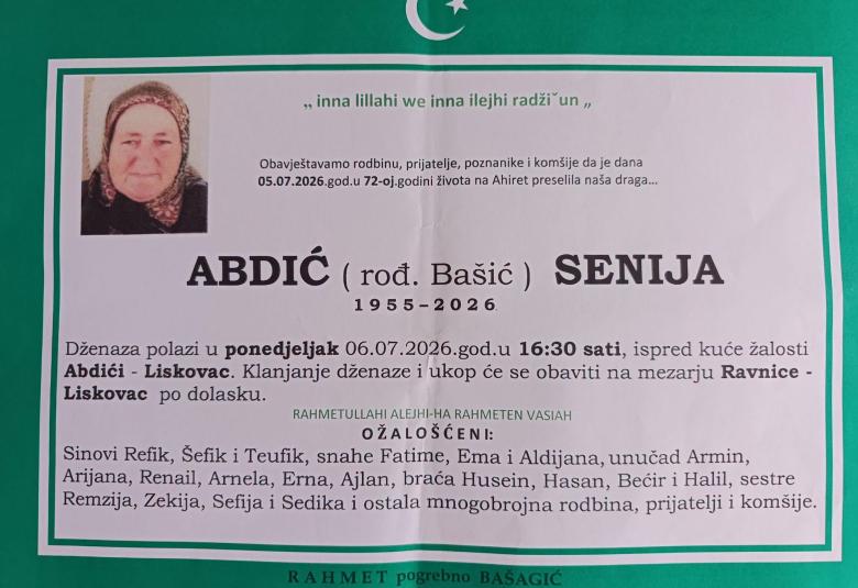 Abdić (rođ. Ba&scaron;ić) Senija