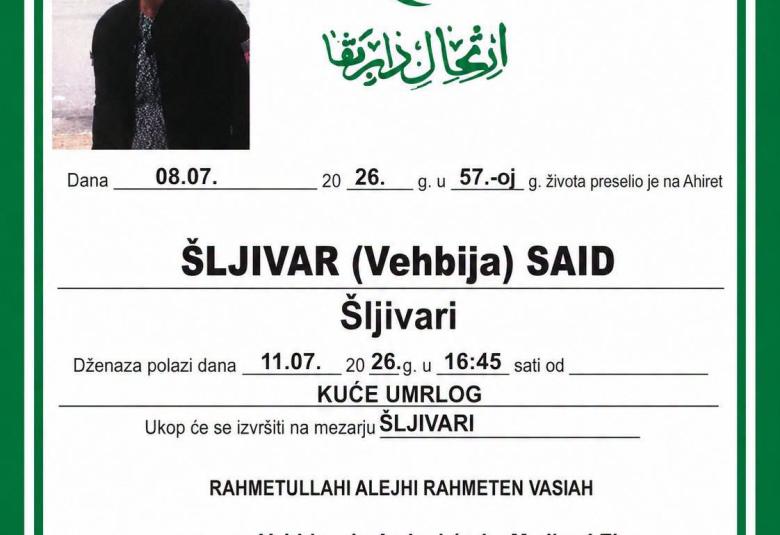 &Scaron;ljivar (Vehbija) Said