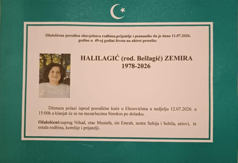 Halilagić (rođ. Be&scaron;lagić) Zemira