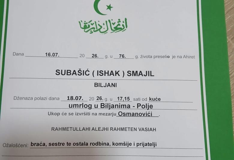 Suba&scaron;ić (Ishak) Smajil