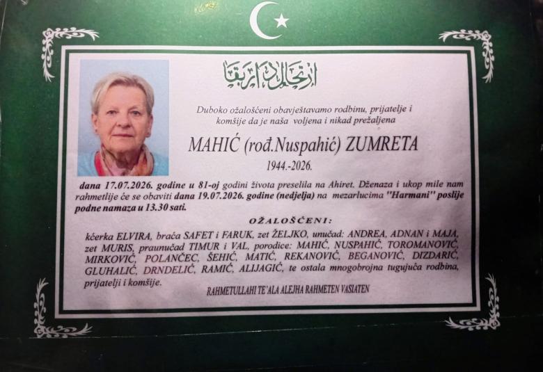 Mahić (rođ. Nuspahić) Zumreta