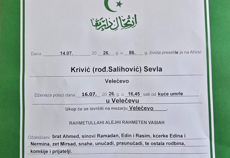 Krivić (rođ. Salihović) Sevla