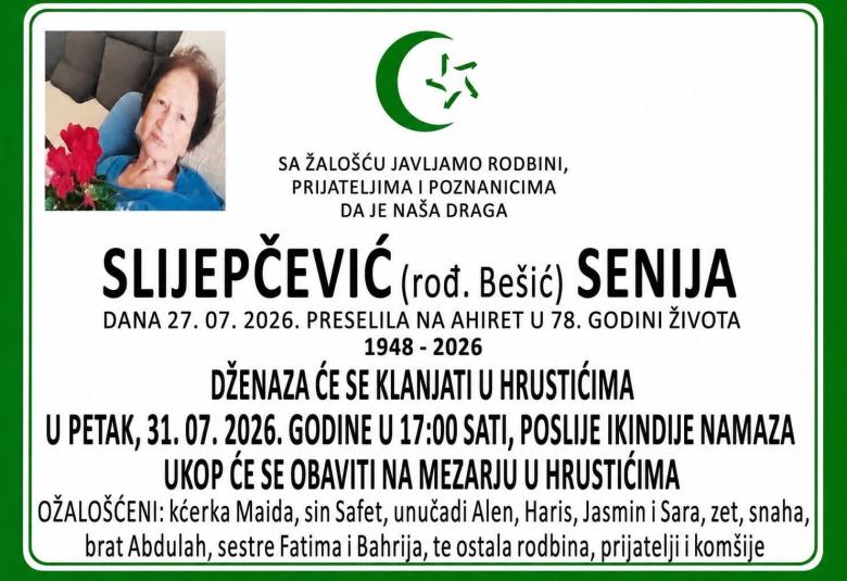 Slijepčević (rođ. Be&scaron;ić) Senija