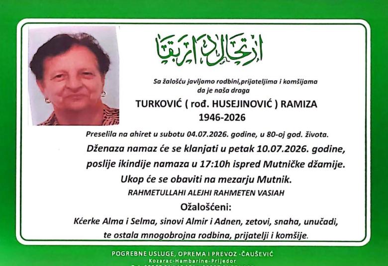 Turković (rođ. Husejinović) Ramiza