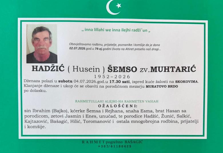 Hadžić (Husein) &Scaron;emso zv. Muhtarić