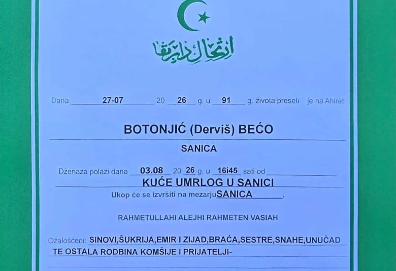 Botonjić (Dervi&scaron;) Bećo