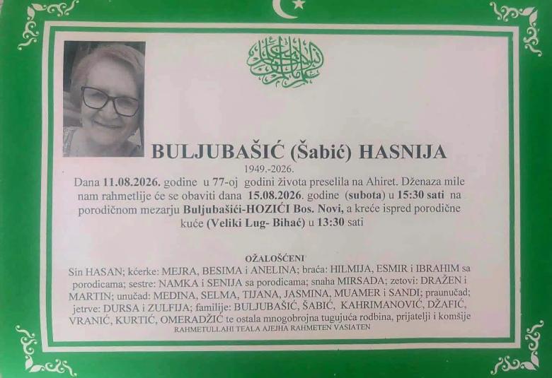 Buljuba&scaron;ić (&Scaron;abić) Hasnija