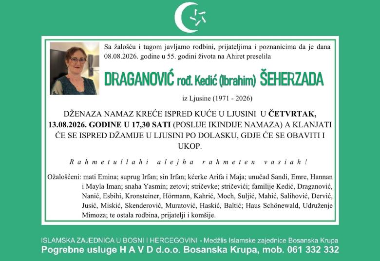 Draganović rođ. Kedić (Ibrahim) &Scaron;eherzada