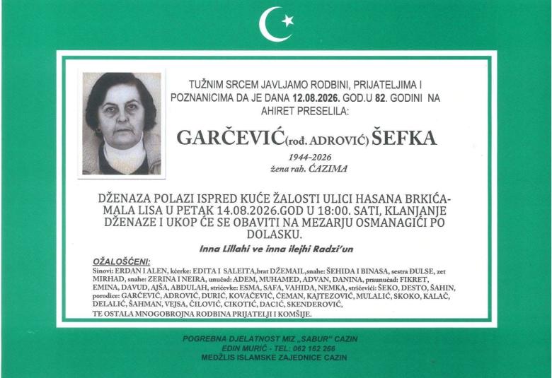 Garčević (rođ. Adrović) &Scaron;efka