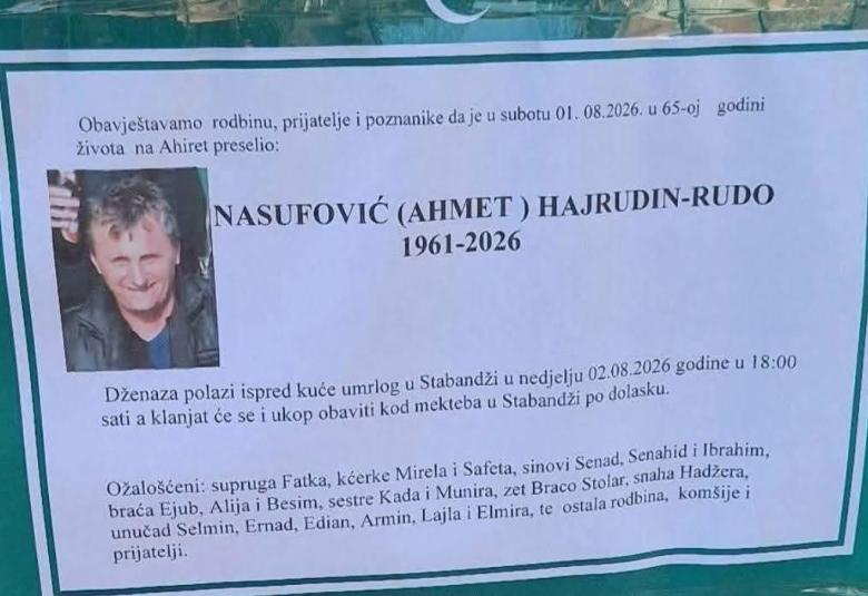Nasufović (Ahmet) Hajrudin &ndash; Rudo