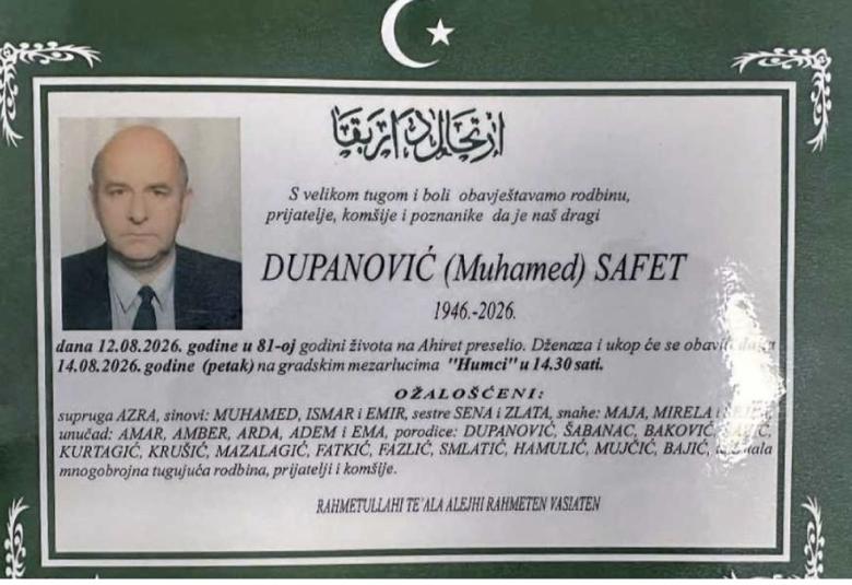 Dupanović (Muhamed) Safet
