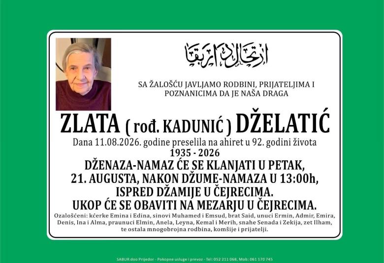 Zlata (rođ. Kadunić) Dželatić