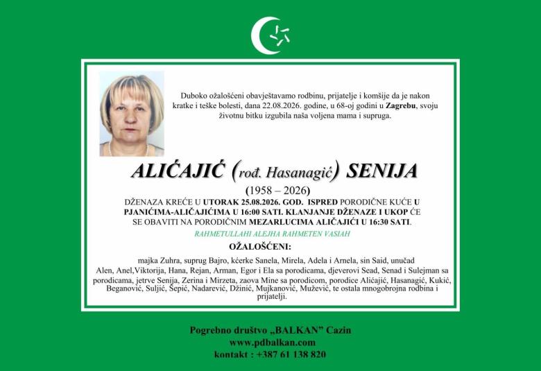 Aličajić (rođ. Hasanagić) Senija