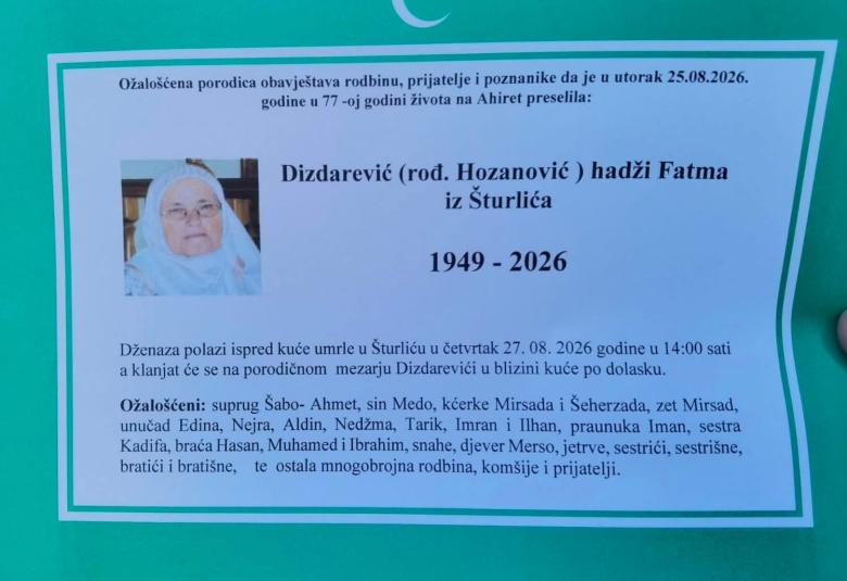Dizdarević (rođ. Hozanović) hadži Fatma