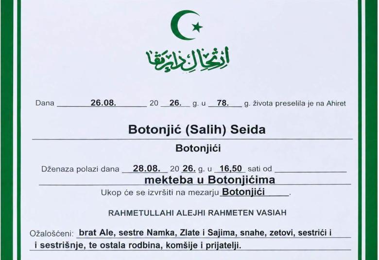 Botonjić (Salih) Seida