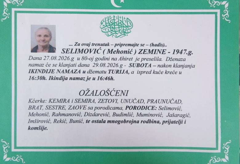Selimović (Mehonić) Zemine
