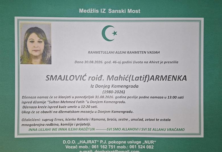 Smajlović rođ. Mahić (Latif) Armenka