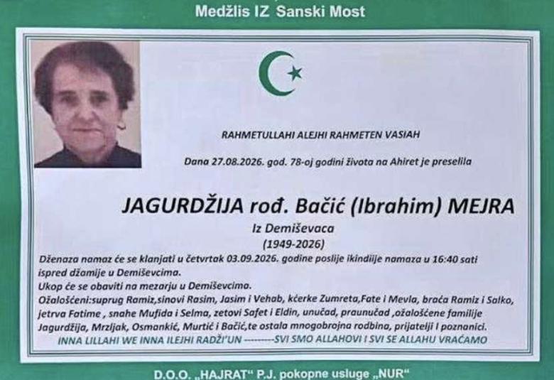 Jagurdžija rođ. Bačić (Ibrahim) Mejra