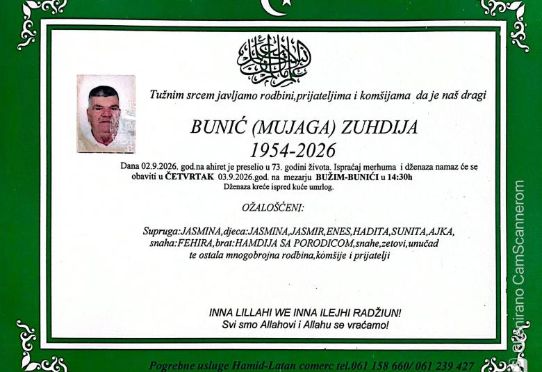Bunić (Mujaga) Zuhdija