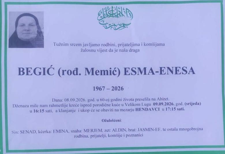 Begić (rođ. Memić) Esma-Enesa