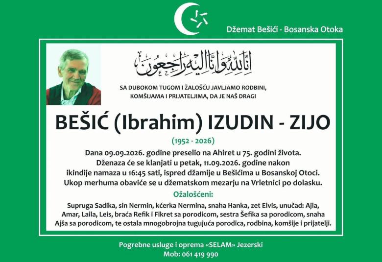 Be&scaron;ić (Ibrahim) Izudin &ndash; Zijo