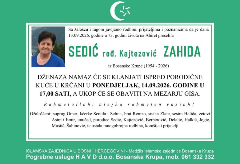 Sedić rođ. Kajtezović Zahida