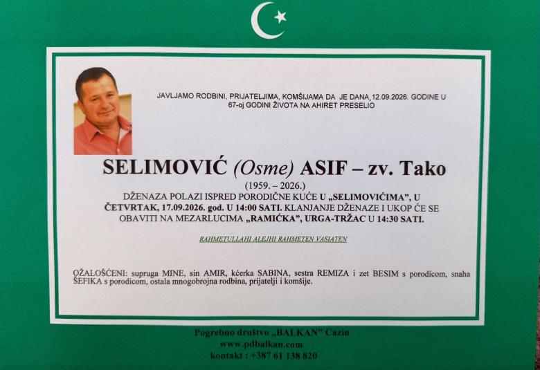 Selimović (Osme) Asif &ndash; zv. Tako
