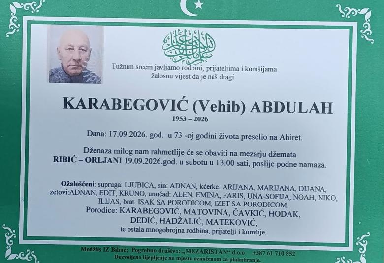 Karabegović (Vehib) Abdullah