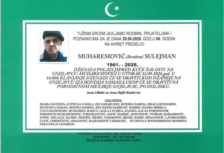 Muharemović (Ibrahim) Sulejman